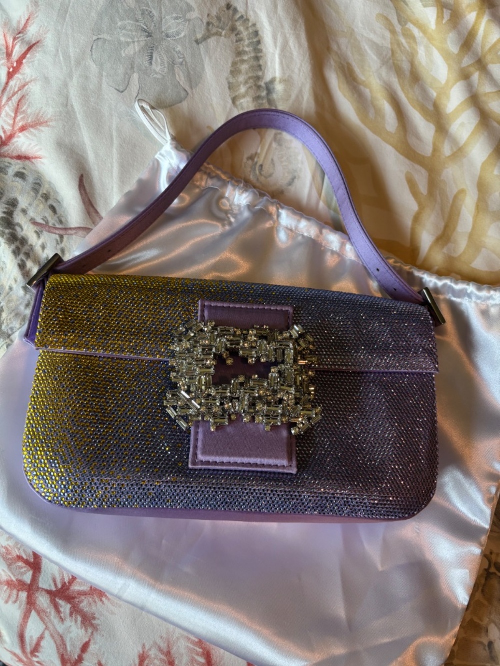 NWOT Gedebe Habibi Small Crystal Shoulder Bag - Picture 6 of 10